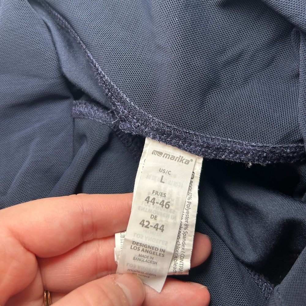 Marika Navy High-Waisted 7/8 Leggings - Picture 5 of 5